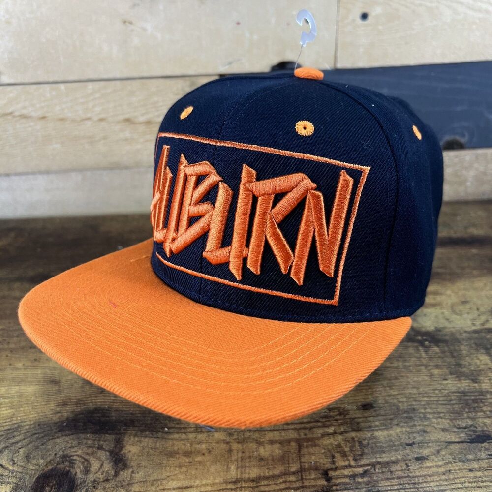 Auburn Embroidered Orange Trucker SnapBack Adjustable Hat Baseball Cap NWT